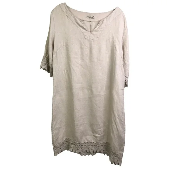 Alessia Pacini Dresses Alessia Pacini Linen Shift Tunic Dress